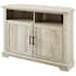 Walker Edison Rustic 44" Grooved Door Corner TV Console White Oak
