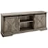 Walker Edison Farmhouse 70" Sliding Barn Door TV Cabinet Console Gray Wash