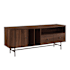 Walker Edison Retro Modern 60" Wide TV Stand Media Cabinet with Album Record Storage Dark Walnut