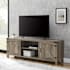 Walker Edison Rustic 70" Wide Farmhouse TV Stand Media Cabinet with Barn Doors and Metal Accents Gray Wash