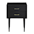 Walker Edison Millwork 20" Wide Modern Nightstand Side Table Black