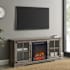 Walker Edison Abigail 60" Traditional 2 Door TV Stand Cabinet Console with Electric Fireplace Insert Gray Wash