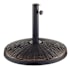 Walker Edison Rattan Design 18" Diameter Polyresin Umbrella Base for Multiple Size Umbrellas Antique Bronze