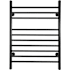 WarmlyYours Infinity 10 Bar Bathroom Towel Warmer with Dual Connection - Hardwired or Plug-In Black