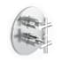 Watermark Loft 2.0 Three Function Thermostatic Valve Trim Only with Dual Cross Handles, Integrated Diverter, and Volume Control - Less Rough In Polished Chrome
