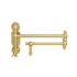 Waterstone Traditional 1.75 GPM Wall Mounted Single Hole Pot Filler with Cross Handle Satin Brass