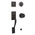 Weslock Mercy Sectional Single Cylinder Keyed Entry Handleset with Interior Hudson Knob Oil Rubbed Bronze