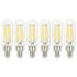 Westinghouse Pack of (6) 5 Watt Dimmable T8 Candelabra (E12) LED Bulbs- 600 Lumens, 2700K, and 80CRI Clear