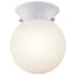 Westinghouse Single Light 5-13/16" Wide Integrated LED Flush Mount Globe Ceiling Fixture White