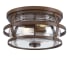 Westinghouse Weatherby 2 Light 14" Wide Outdoor Flush Mount Drum Ceiling Fixture Barnwood