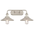 Westinghouse MAGGIE 2 Light 22" Wide Wall Sconce with Brushed Nickel Metal Shade Brushed Nickel