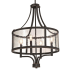 Westinghouse Belle View 4 Light 20" Wide Taper Candle Drum Chandelier Oil Rubbed Bronze / Highlights