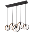 Westinghouse Olympus 5 Light 34" Wide LED Abstract Linear Full Sized Pendant Matte Black