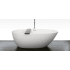 WETSTYLE Be Collection 66" Free Standing WETMAR BiO Composite Soaking Tub with Left Orientation, Center Drain Assembly, and Overflow Apollo White Dual / Brushed Nickel Trim
