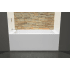 WETSTYLE CUBE 60" Three Wall Alcove WETMAR BiO Composite Soaking Tub with Left Drain Assembly with Copper Fittings and Overflow Less Trim Apollo White Matte / Brushed Nickel Trim