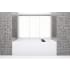 WETSTYLE CUBE 66" Three Wall Alcove WETMAR BiO Composite Soaking Tub with Left Drain Assembly with Copper Plumbing Fittings and Overflow Less Trim Apollo White Matte / Brushed Nickel Trim