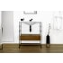 WETSTYLE C2 Collection 24" Stainless Steel Console Stand – Less Bathroom Sink Matte Black