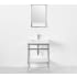 WETSTYLE C Collection 24" Stainless Steel Console Stand – Less Bathroom Sink Brushed Stainless Steel
