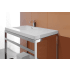 WETSTYLE C Collection 36" Stainless Steel Console Stand – Less Bathroom Sink Brushed Stainless Steel