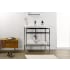 WETSTYLE C Metro 36" Stainless Steel Console Stand – Less Bathroom Sink Brushed Stainless Steel