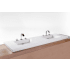 WETSTYLE CUBE 72" Rectangular WETMAR BiO Stone Composite Drop In Bathroom Sink with Overflow Apollo White Matte / Overflow Less Trim