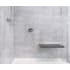 WETSTYLE Cube 24" Wall Mounted Foldable Stainless Steel and Polyurethane Foam Shower Seat Gray / Polished Mirror Trim