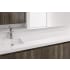 WETSTYLE CUBE 15" Rectangular WETMAR BiO Stone Composite Undermount Bathroom Sink with Overflow Apollo White Matte / Brushed Nickel Trim