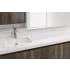 WETSTYLE CUBE 21-3/4" Rectangular WETMAR BiO Stone Composite Undermount Bathroom Sink with Overflow Apollo White Matte / Brushed Nickel Trim