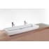 WETSTYLE CUBE 42" Rectangular WETMAR BiO Stone Composite Vessel Bathroom Sink with Overflow Apollo White Matte / Brushed Nickel Trim
