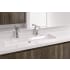 WETSTYLE CUBE 42" Rectangular WETMAR BiO Stone Composite Undermount Bathroom Sink with Overflow Apollo White Matte / Brushed Nickel Trim