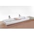 WETSTYLE CUBE 48" Rectangular WETMAR BiO Stone Composite Vessel Bathroom Sink with Overflow Apollo White Matte / Brushed Nickel Trim