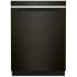 Whirlpool 24 Inch Wide 15 Place Setting Built-In Fingerprint Resistant Top Control Dishwasher with Pocket Handle and Water Repellent Silverware Basket Fingerprint Resistant Black Stainless