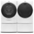 Whirlpool 27 Inch Wide 5 Cu. Ft. Electric Washer and 27 Inch Wide 7.4 Cu. Ft. Electric Dryer Laundry Pair with Load & Go XL Plus Dispenser and Storage Pedestal White