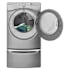 Whirlpool-WFW97HED-WED97HED-Dryer Open With Pedestal In Diamond Steel