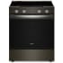 Whirlpool 30 Inch Wide 5.3 Cu. Ft. Slide In Electric Range with Air Cooking Technology and WipeClean Coating Black-on-Stainless