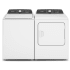 Whirlpool 28 Inch Wide 4.5 Cu. Ft. Electric Washer and 29 Inch Wide 7 Cu. Ft. Electric Dryer Laundry Pair with Built In Faucet and Wrinkle Shield™ White