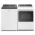 Whirlpool 28 Inch Wide 4.8 Cu. Ft. Electric Washer and 27 Inch Wide 7.4 Cu. Ft. Gas Dryer Laundry Pair with AccuDry™ White