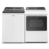 Whirlpool 28 Inch Wide 4.7 Cu. Ft. Electric Washer and 27 Inch Wide 7.4 Cu. Ft. Gas Dryer Laundry Pair with AccuDry™ and Quick Wash Cycle White