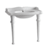 Whitehaus Fixture Lavatory Console Vitreous China from the China series with Three Faucet Holes White