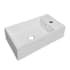 Whitehaus Britannia 19-1/2" Rectangular Vitreous China Wall Mounted Bathroom Sink with Overflow and Single Faucet Hole White