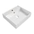 Whitehaus 20-1/8" Rectangular Vitreous China Wall Mounted Bathroom Sink with Overflow and Single Faucet Hole White
