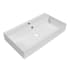 Whitehaus 31-7/8" Rectangular Vitreous China Wall Mounted Bathroom Sink with Overflow and Single Faucet Hole White