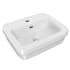Whitehaus 20-7/8" Rectangular Vitreous China Wall Mounted Bathroom Sink with Overflow and Single Faucet Hole White