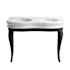 Whitehaus China Series 47" Pedestal Bathroom Sink with 2 Holes Drilled with Overflow White