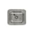 Whitehaus Single Basin Stainless Steel Kitchen Sink from the Entertainment/Prep Series Polished Stainless Steel