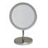 Whitehaus Accessories 8" W x 12-1/4" H Circular Framed Bathroom Mirror with Light Brushed Nickel