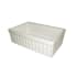 Whitehaus 30" Quatro Alcove Reversible Single Basin Fireclay Farm House Sink with Fluted Apron Front Biscuit