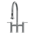 Whitehaus Waterhaus 1.5 GPM Bridge Pull Down Kitchen Faucet Brushed Stainless Steel