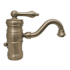 Whitehaus Vintage III Bathroom Faucet with Lever Handle and Pop-up Drain Brushed Nickel