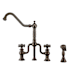 Whitehaus Twisthaus Plus 1.5 GPM Widespread Bridge Kitchen Faucet - Includes Side Spray Oil Rubbed Bronze